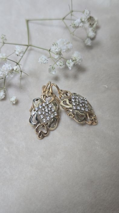 Серьги золотые ЖанТаС ломбард Астана