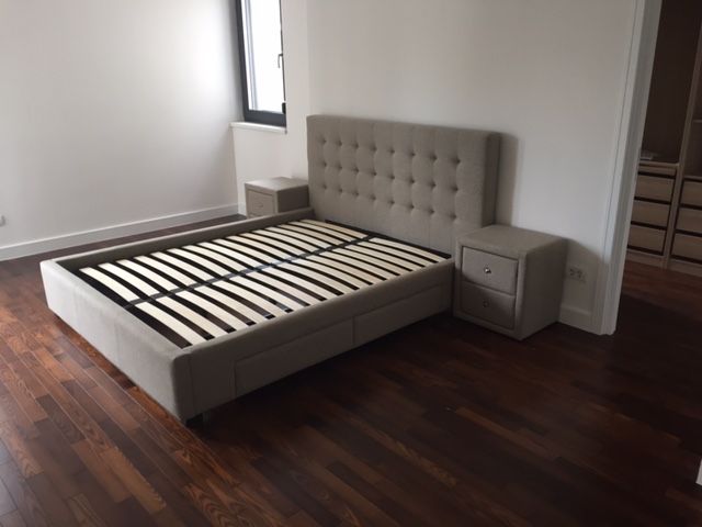 Pat cu noptiere Mobexpert pentru saltea de 160x200 cm