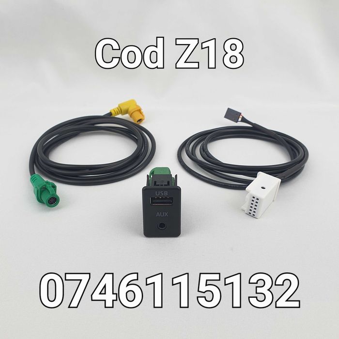 Mufa Auxiliar AUX-USB Volkswagen Golf Passat B6 B7 CC Golf Jetta - Z18