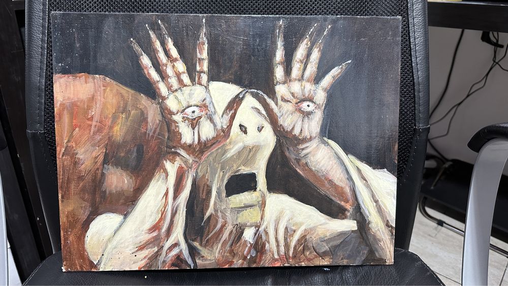 Tablou Bogdan Tigan - 40x30 cm - “Pale Man” (Pan’s Labyrinth)