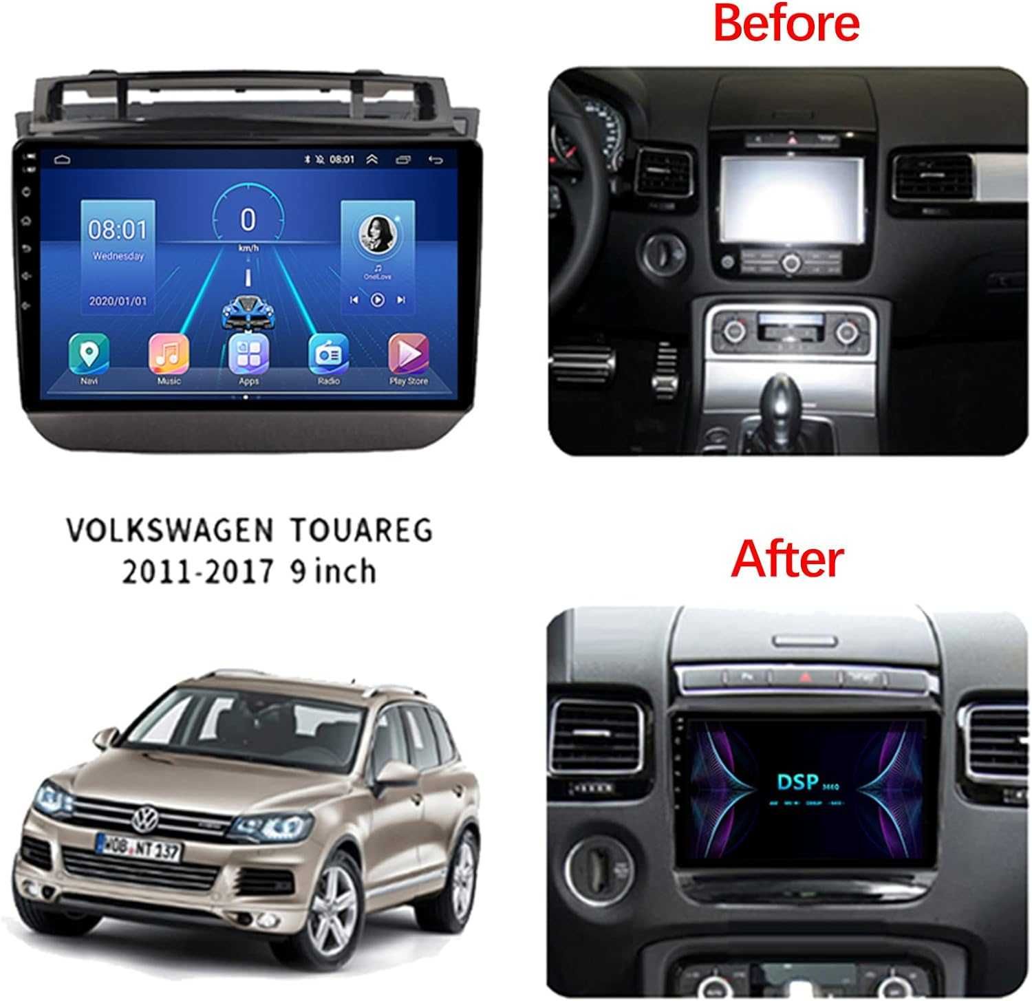 Мултимедия Двоен дин за VW TOUAREG 2 DIN навигация Android Touareg