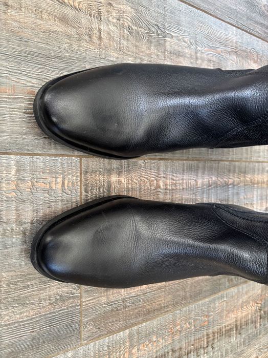 Елегантни кожени ботуши до коляното – почти нови, размер 39