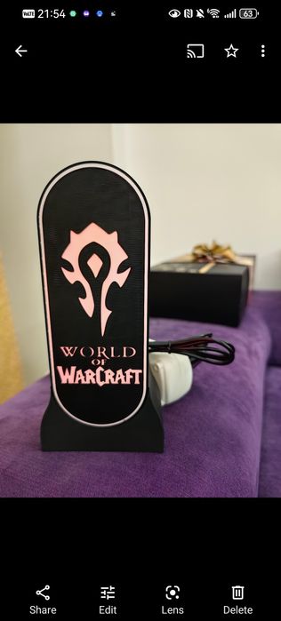 Suport casti cu lumini si telecomanda