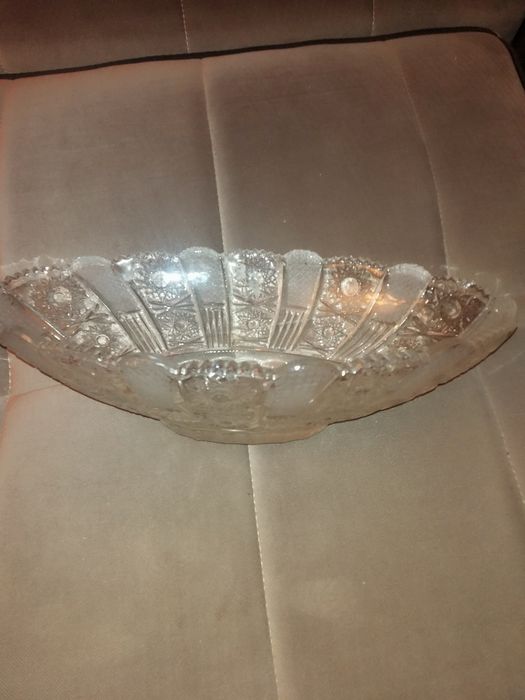 Хрустальная ладья для фруктов советская