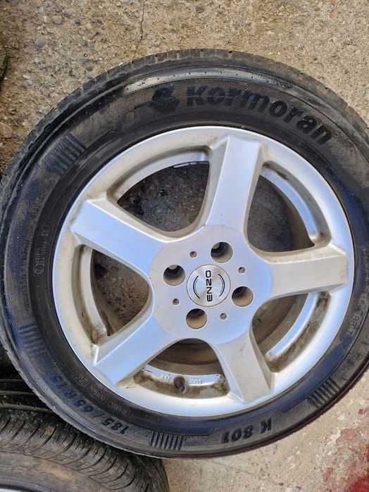 4 Jante aliaj ENZO 15” – (185/65 R15) (anvelope defecte)+toba sport