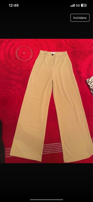 Pantaloni crem office