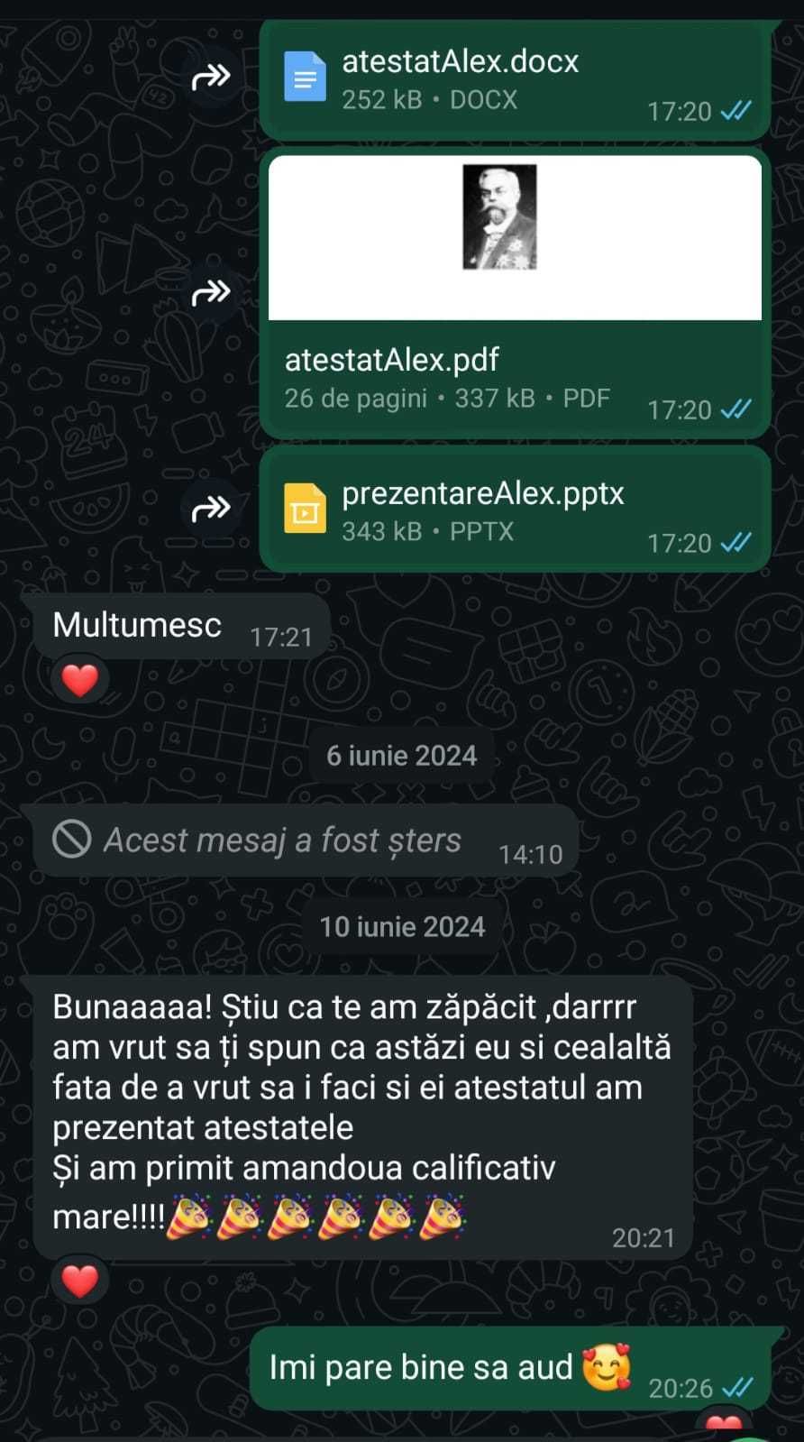 Atestat pentru liceu - orice tema - predare aceeasi zi