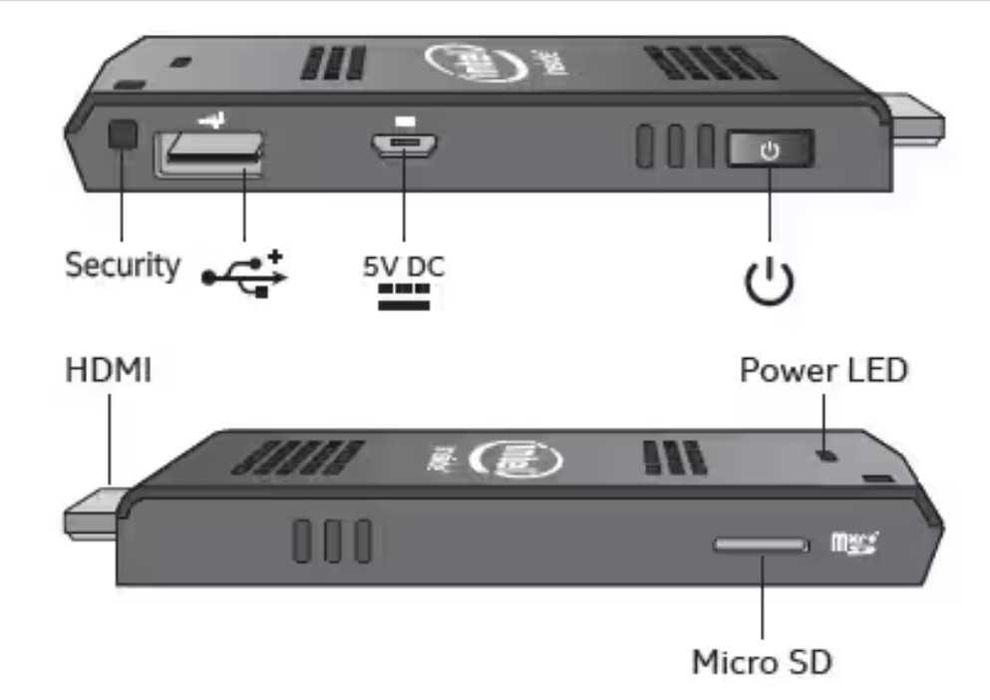 intel Compute Stick STCK1A32WFC Mini PC in Televizor