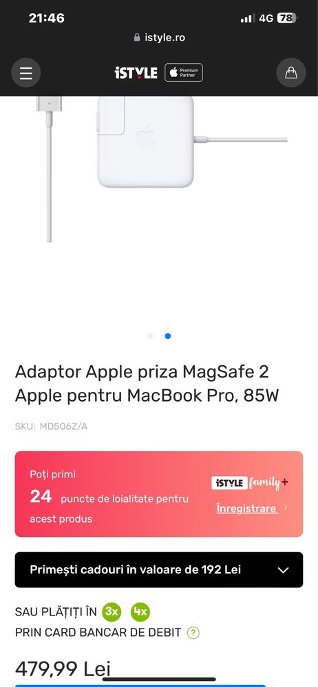 Incărcător MacBook Pro/Air MagSafe 2 -45W/60W/85W - La Probă