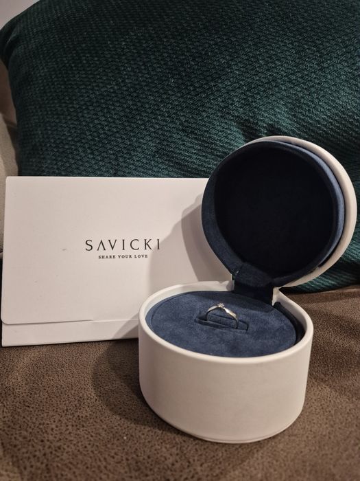 Пръстен от бяло злато с диамант Savicki