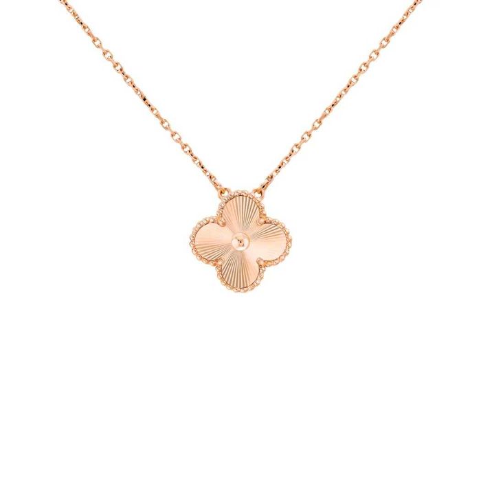 Van Cleef & Arpels VCA Rose Gold 1 Motif Alhambra Clover Дамско Колие