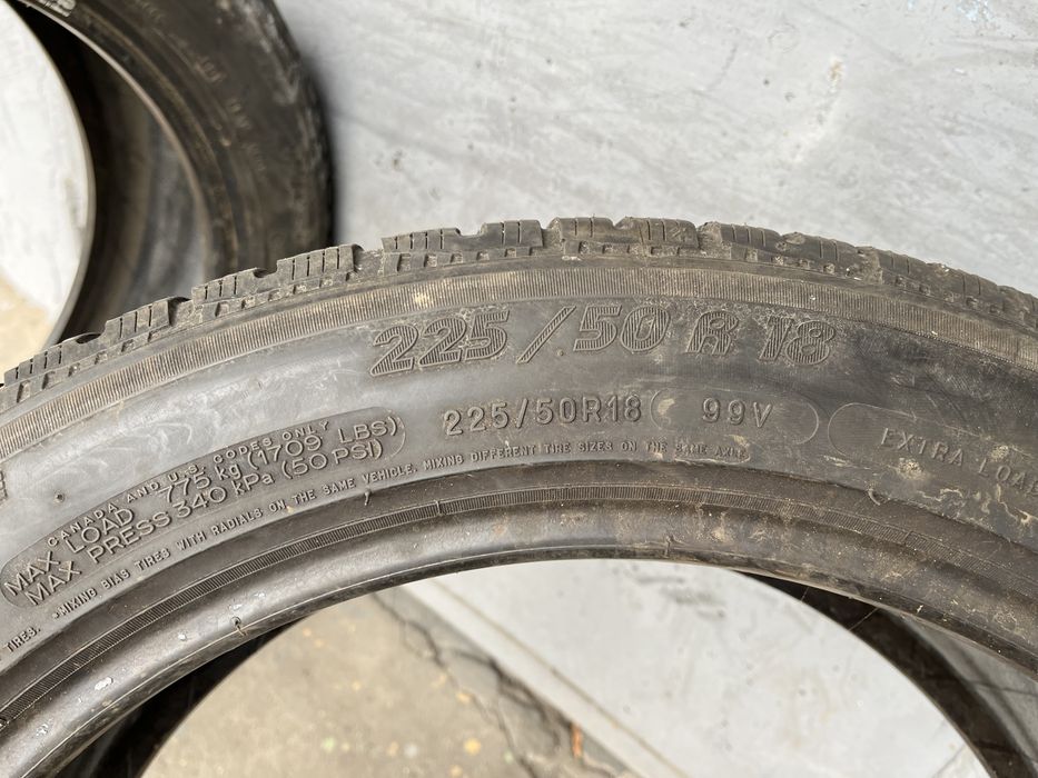 2 бр. зимни гуми 225/50/18 Michelin PA4 DOT 2616 4-4,5 mm