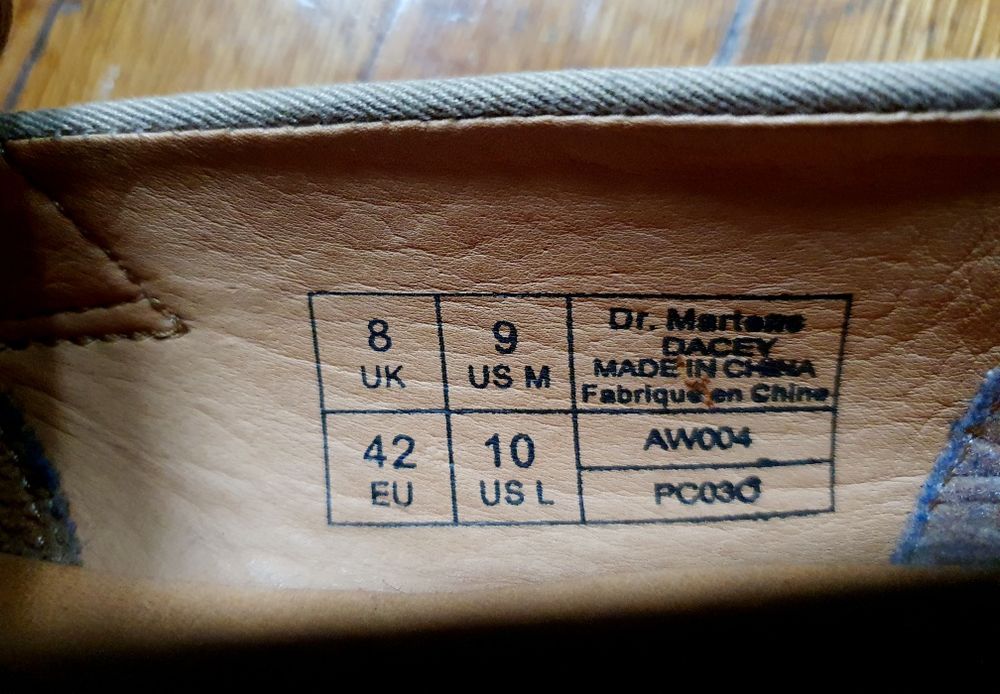 Pantofi vara Dr. Martens 42 loafers crem textil-panza interior piele