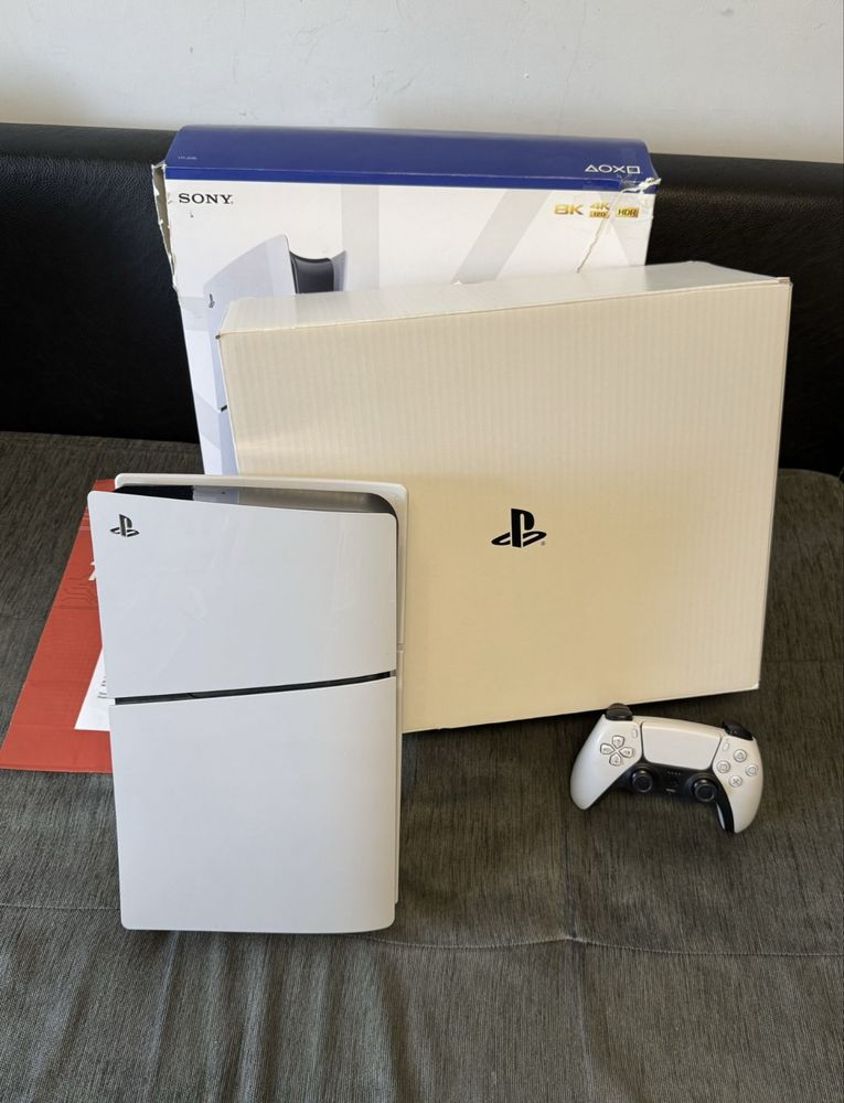 КАТО НОВ 1TB PlayStation 5 Slim Техномаркет Гаранция 2026г White