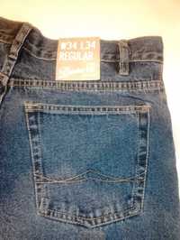 Pantaloni Blugi Regular DENIM Co Clasic, W 34 L 34,100% Cotton,IRELAND
