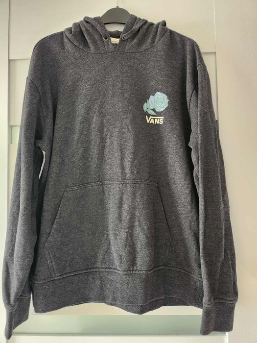 Hanorac Vans gri cu glugă, model floare, unisex, mărimea L