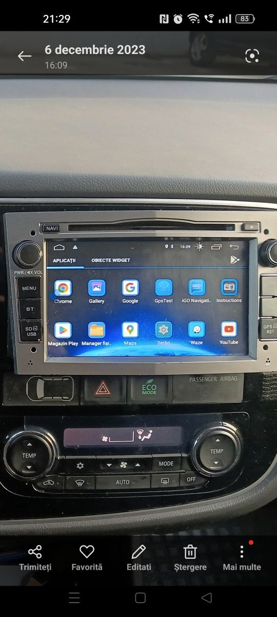 Vând navigație auto cu android și touch