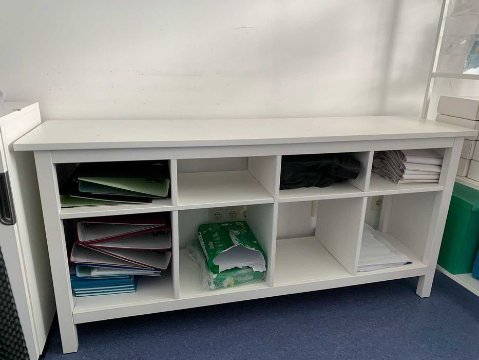 ХЭМНЭС консольный стол, белая морилка