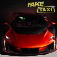 LED пакел/стикер Fake Taxi  за стъкло/ прозорец на кола