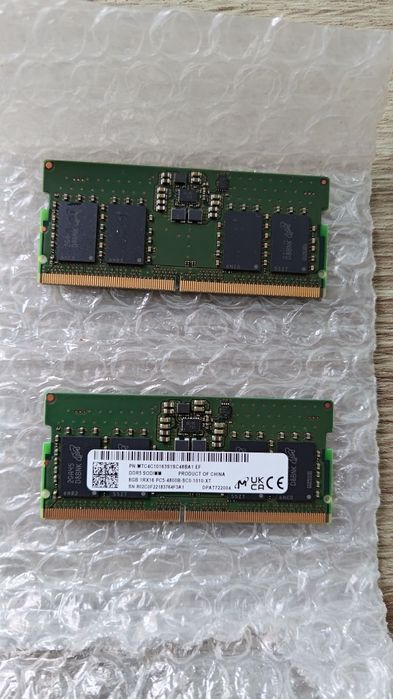 Micron 8GB DDR5 4800MHz RAM за лаптоп 25 лв брой