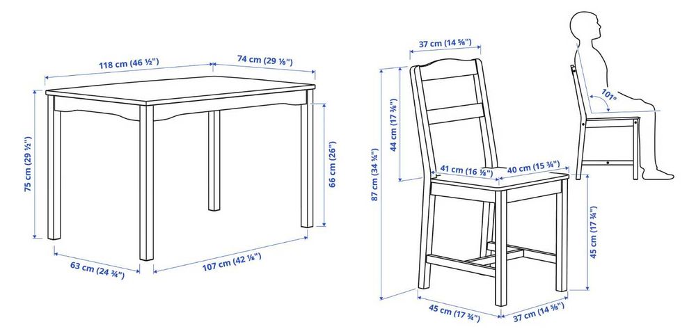 Masa + 4 scaune Ikea Hagernas