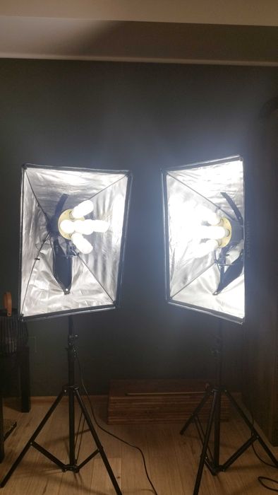 Kit 2 lumini softbox