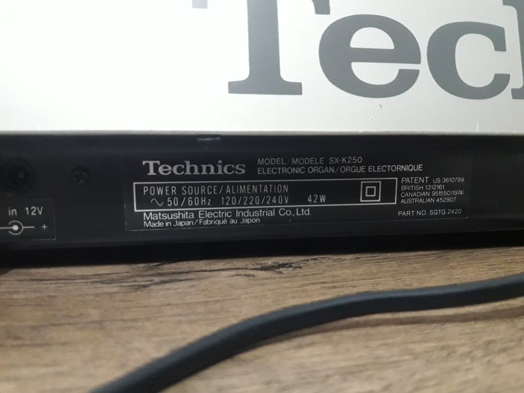 Orgă muzicală Technics SX K250 vintage Technics SY P1