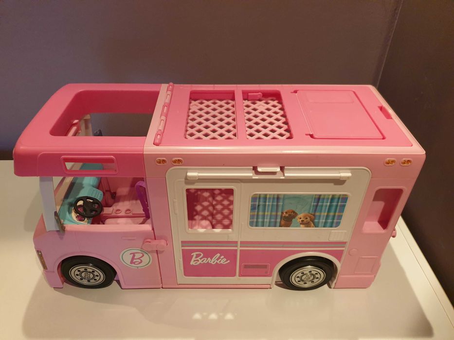 Caravana jucarie van cu barcă masina barbie ieftina cadou fetițe