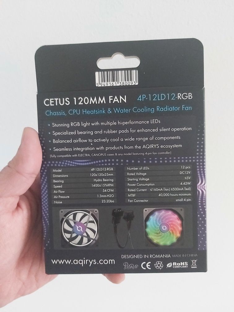 Cooler pc Aquirys 120mm rgb