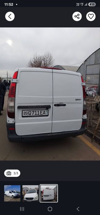 Mercedes-Benz Vito 
Extra long
Yili 2008
Probeg 445 000
Mator 111 
Yoq
