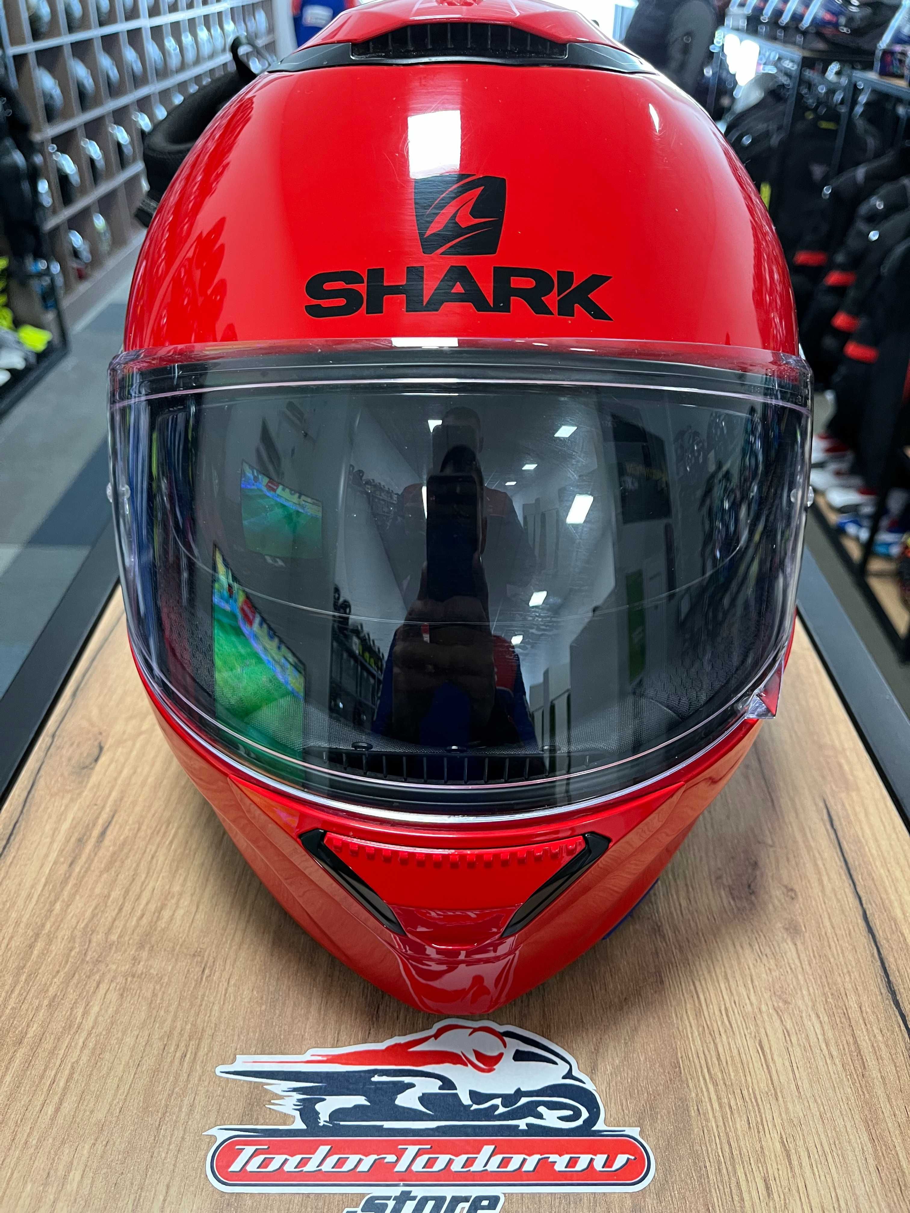 Мото каска за мотор SHARK SPARTAN RED GLOSS XXL 63-64см,очила