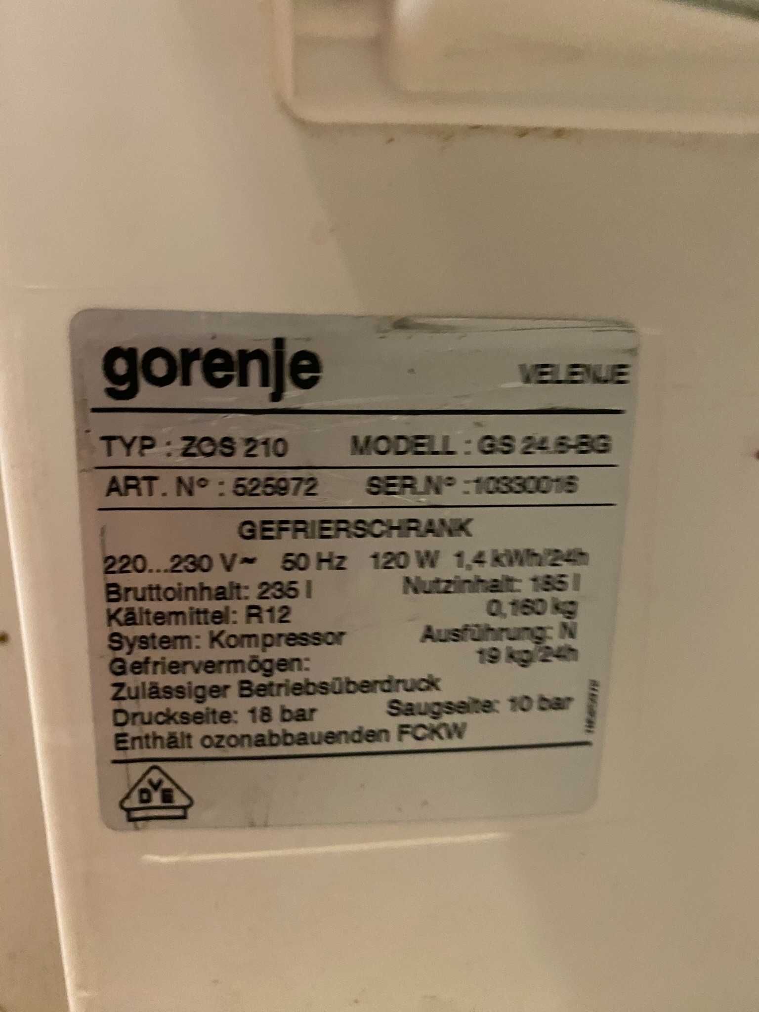 Фризер Gorenje ZOS 210 GS24.6-BG