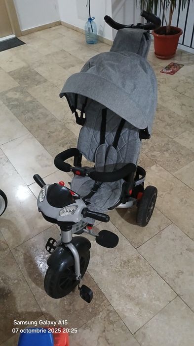 Tricicleta cu lumini si muzica./scaun auto cu isofix