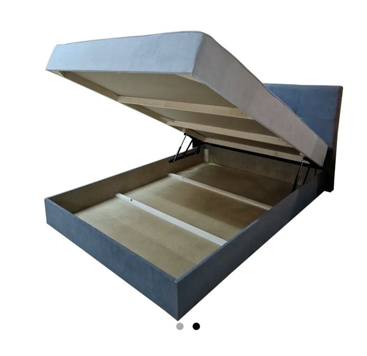 vând pat tapițat cu ladă