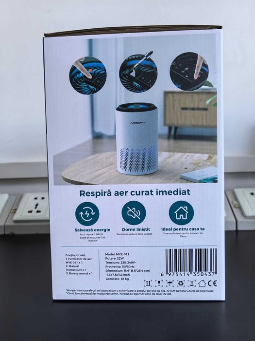 Purificator de aer Profesional AERIFY, Filtru HEPA, sterilizare UV