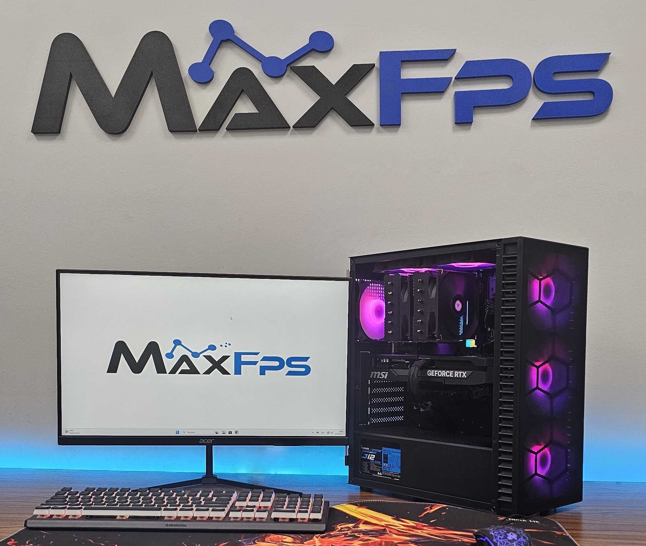 НОВО! RTX 5070Ti, Ryzen 7 7800X3D, 32GB DDR5 Геймърски компютър