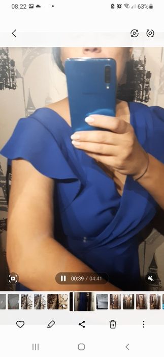 Rochie satin, lunga de ocazie