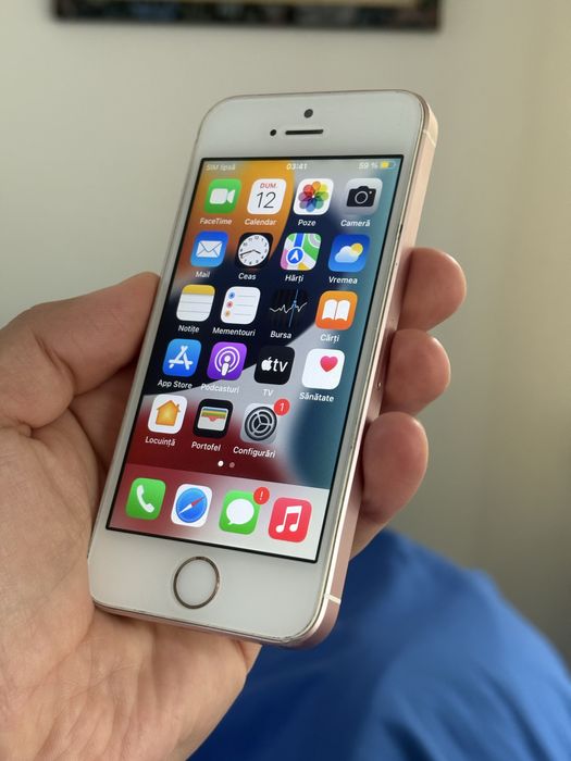 iPhone 5SE Rose Gld64GB Neverlock-Amprenta OK-Baterie77%-Functional-OK