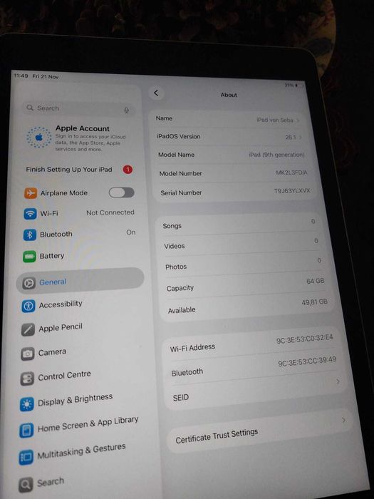 Apple Ipad 9 10.2 64gb