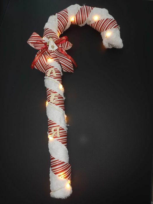 Персонализирана коледна захарна пръчица