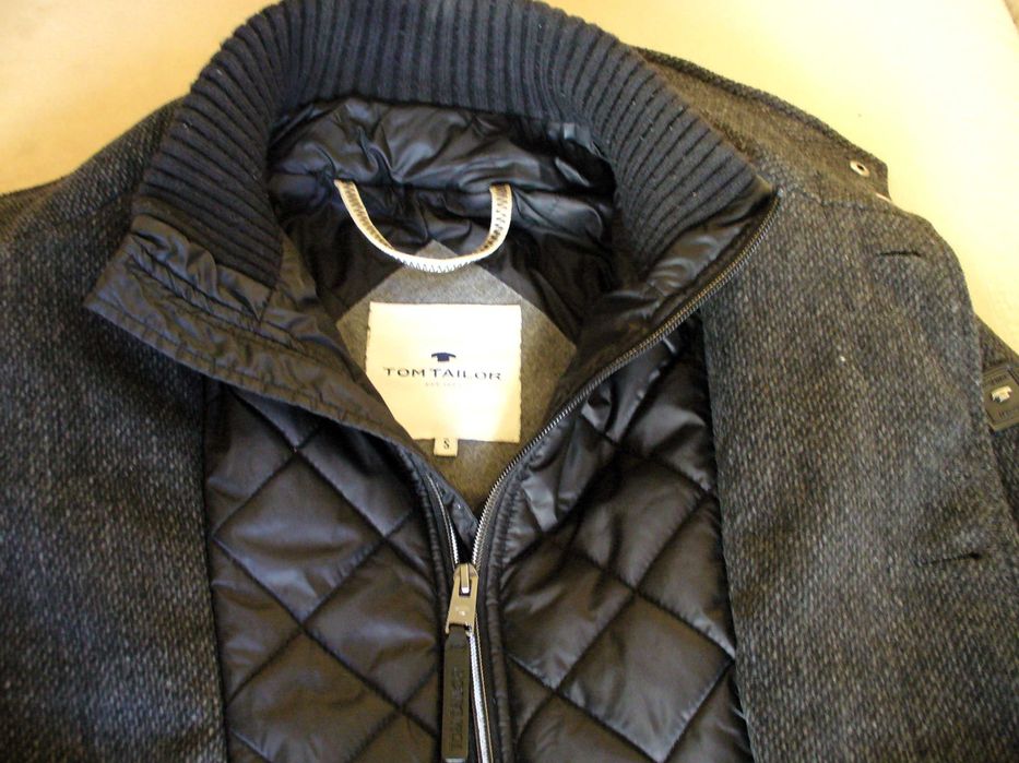 Преходно мъжко палто-Tom Tailor в Антрацитено сиво-черно