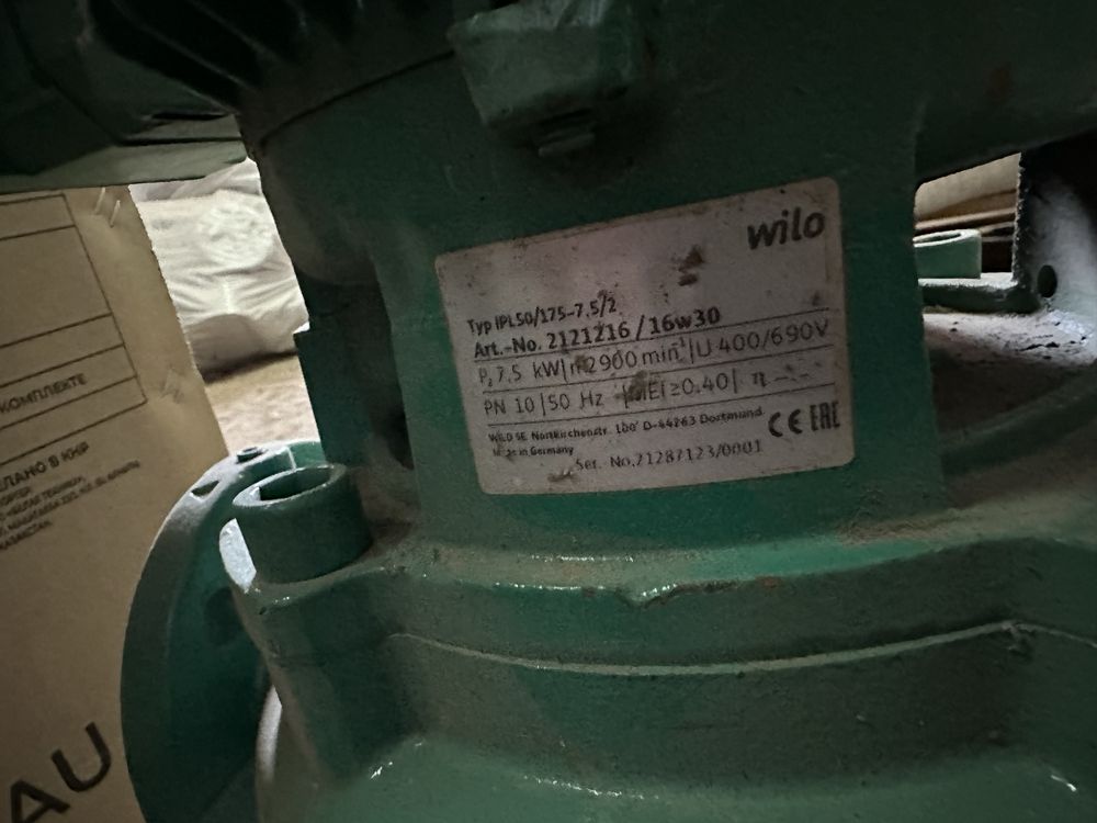 Насос циркулярный WILO IPL50/175 7,5/2