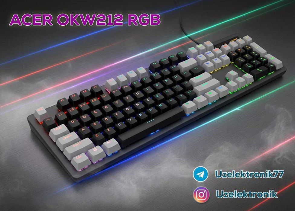 Механическая клавиатура ACER OKW212 RGB со 104 клавишами