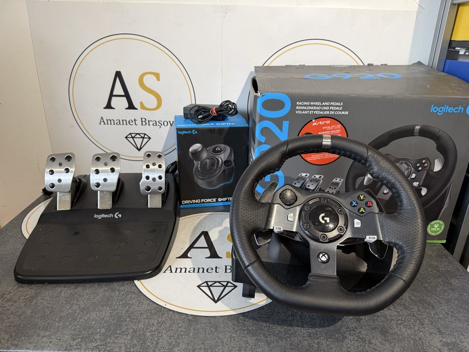 Set Volan pedale + Schimbator Logitech G920 Xbox/Pc la cutie