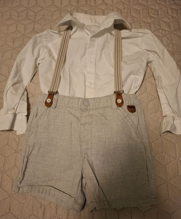 Set pantaloni scurți și cămașă 4-5 ani 104-110 cm
