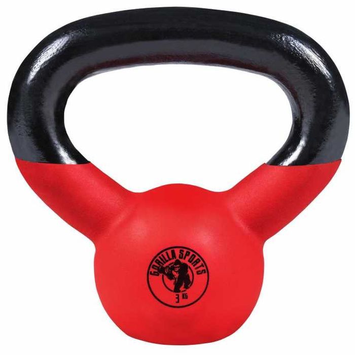 Kettlebell de fier, acoperit cu cauciuc: 2-3-4 KG