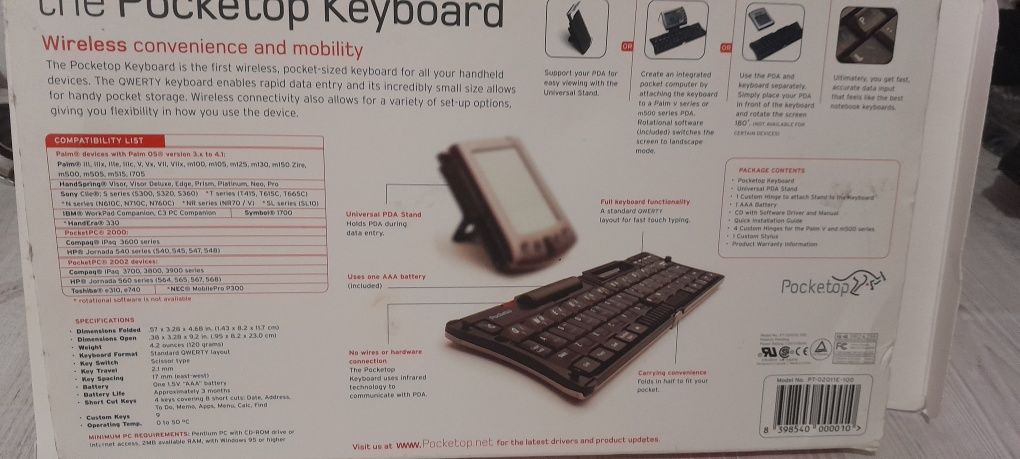 Tastatura pliabila PDA - produs nou