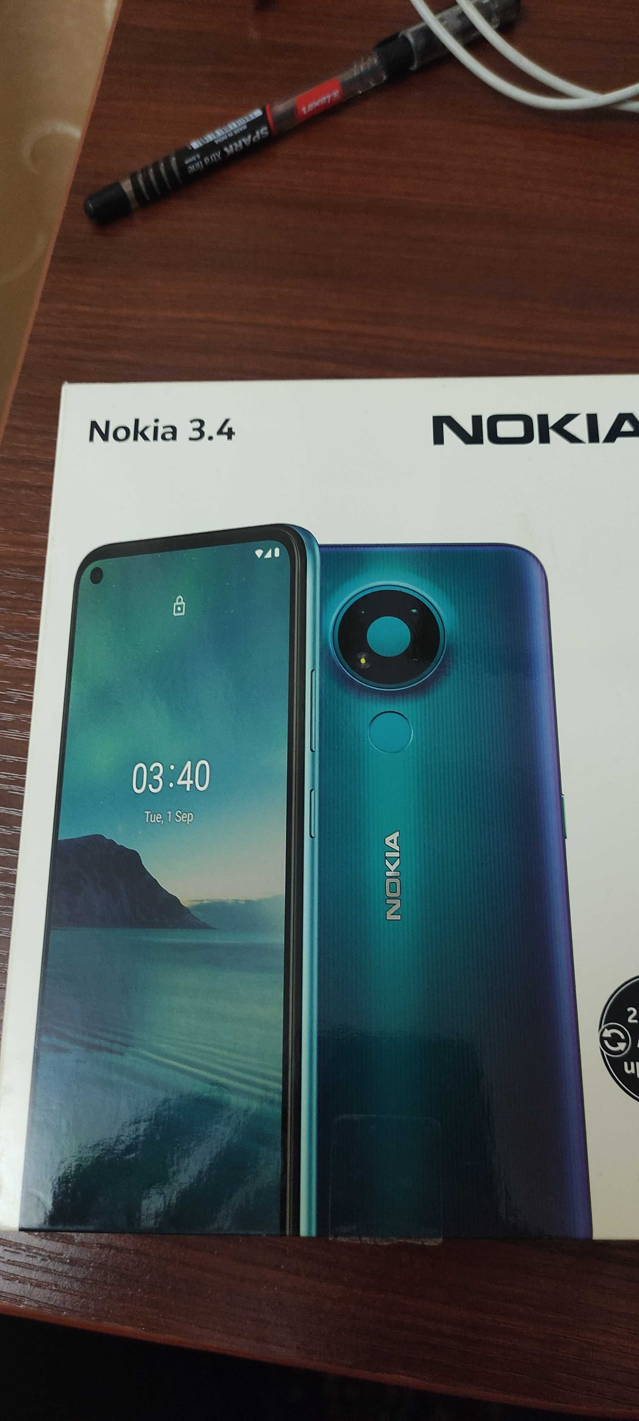 Nokia 3.4 64Gb полный комплект (но требуется  замена стекла)