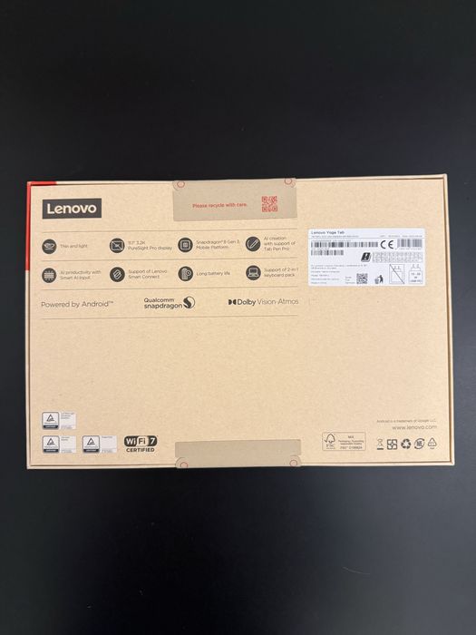 NOU- Tableta Lenovo Yoga Tab 8GM 256 GB + Tab Pen Pro Wi-Fi