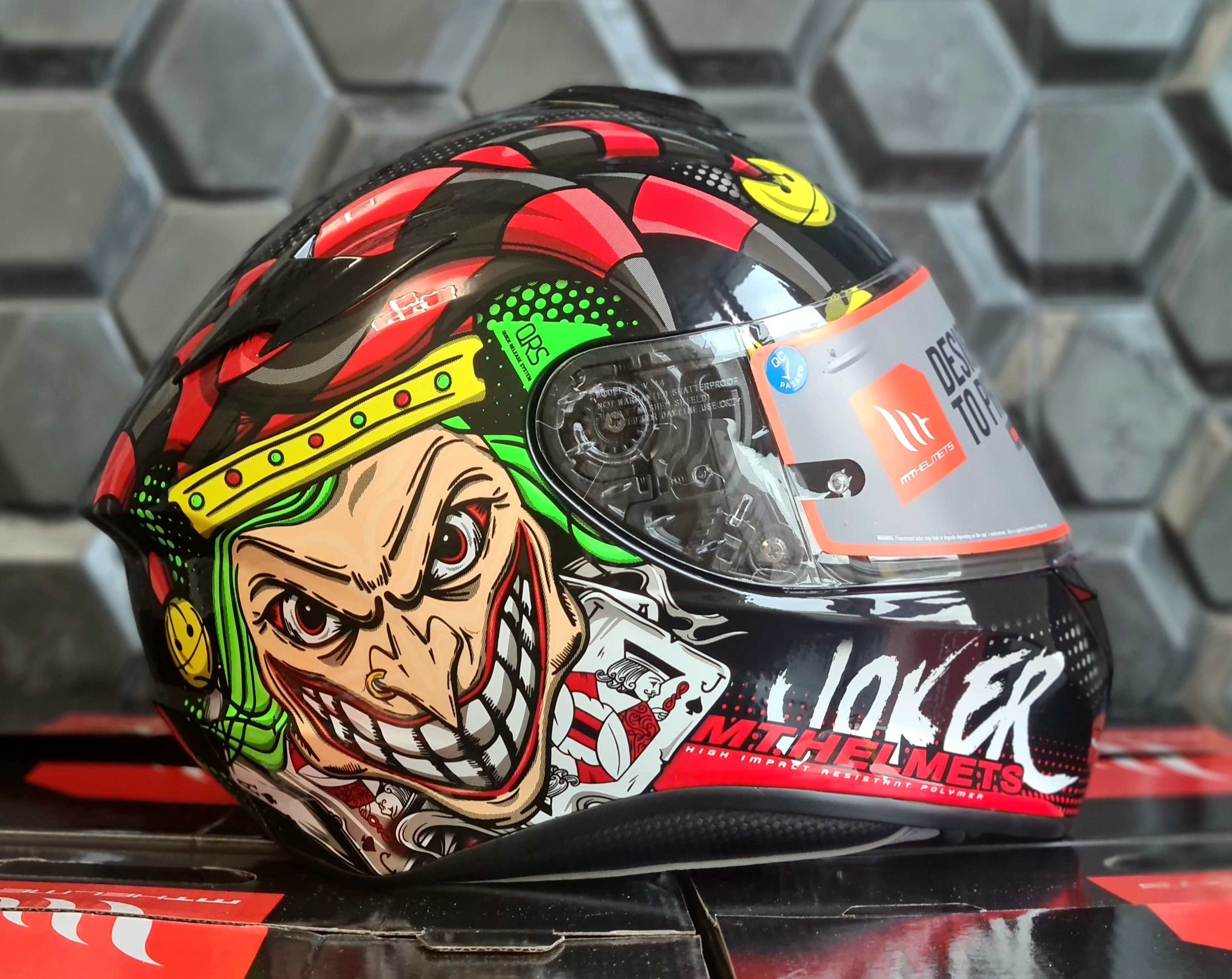 Casca integrala moto MT Helmets Targo Joker negru lucios